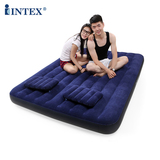 原装intex植绒充气床垫双人特价厚充气床户外便携充气垫床空气床