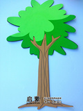 幼儿园教室墙面环境布置材料用品EVA绿树墙墙壁装饰贴泡沫大树 新