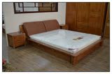 实木床橡木床可定做双人床1.8米床铺带软靠加宽加床简约现代家具