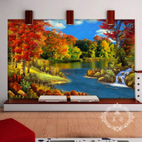 大型红树林山水风景壁画客厅电视背景墙玄关流水生财立体壁画墙画