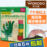日本进口和光堂婴儿沙丁鱼裙带菜米饼磨牙饼干磨牙棒宝宝零食T24