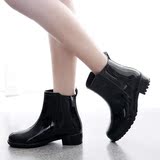 韩国时尚短筒平跟加绒保暖雨鞋雨靴女秋冬低帮防滑水鞋水靴包邮了