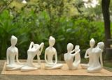 创意陶瓷摆设简约瑜伽运动健身会所礼物家居饰品摆件商业抽象雕塑