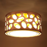 现代简约灯饰布艺个性创意餐厅卧室吸顶灯简欧圆形灯具灯饰