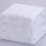 厂家批发酒店宾馆用品桑拿美容院足浴专用纯棉加厚白色浴巾毛巾