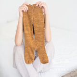 靴下物复古粗线中筒堆堆袜高筒棉袜森女系秋冬加厚保暖打底女袜子
