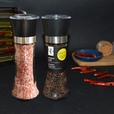 进口喜马拉雅粉红盐胡椒粒研磨瓶 2只套装 玻璃瓶 可调粗细含调料