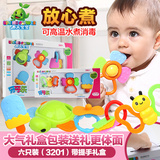 婴儿0-1岁牙胶玩具磨牙棒卡通套装组合宝宝新生儿礼盒煮安全无毒
