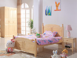 简约儿童床1.2米1.5米儿童实木床床儿童床进口芬兰松木床单层床