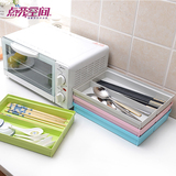 创意厨房用品餐具置物架可滑动筷勺子收纳架收纳盒抽屉分类整理