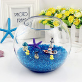 包邮 圆形玻璃金鱼缸 乌龟缸 水培器皿 圆球花瓶 创意桌面小鱼缸