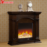 欧式家具 1.2米古典壁炉架 实木壁炉柜 实木经典装饰取暖LED炉心