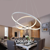 现代简约led吊灯 创意艺术个性餐厅灯亚克力客厅卧室灯环形圆圈灯