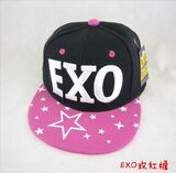 韩版EXO棒球帽子儿童平沿帽秋冬男女宝宝街舞嘻哈帽小孩鸭舌帽