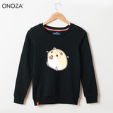 ONOZA2015新款女装春秋个性创意韩版 仓鼠可爱印花圆领卫衣