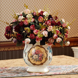 复古欧式田园陶瓷花瓶创意家居饰品客厅装饰餐桌插花瓶小花插工艺