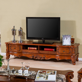 欧式实木雕刻客厅地美式乡村电视现代简约包邮正品新款直销柜特价