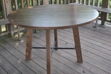 北欧圆桌实木餐桌 圆桌 纯全实木休闲桌 餐桌组合饭桌圆餐桌