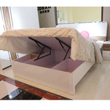 板式家具简约现代606#气压低箱床储物床  烤漆1.8/1.5米双人大床