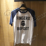 6折66香港代购i.t fingercroxx 16春夏男字母大胡子拼色T恤20091