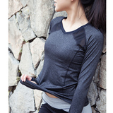 女式专业跑步服速干衣运动紧身衣T恤女长袖健身服 瑜伽显瘦上衣