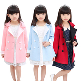 5女童纯棉风衣大衣2016新款8韩版春装外套10女孩13-15岁儿童外套