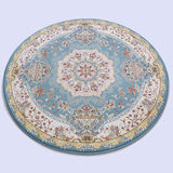土耳其进口 美式欧式 厚密蓝色地中海波斯经典 客厅卧室圆形地毯