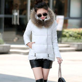 2015冬装新款韩版宽松短款外套长袖羽绒棉服加厚女士大码毛领棉衣