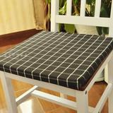 地中海简约宜家风 小格子餐椅垫 纯棉色织坐垫 优质海绵垫 座椅垫