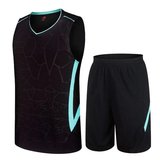 新款夏季运动服套装无袖背心短裤男士速干篮球健身跑步服吸汗透气