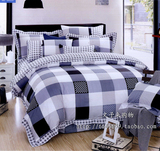 男士清晰韩式风格床上用品冬 纯棉全棉床罩床裙4四件套1.5米1.8m