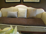 高档加厚全棉四季防滑沙发垫布艺沙发坐垫沙发巾纯色咖啡色可定制
