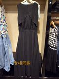 2014雪纺蕾丝黑色背心长裙专柜正品代购10100553拉夏贝尔连衣裙