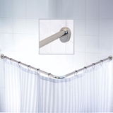 帘杆免打孔伸缩浴杆RIDDER 浴帘杆L形进口淋浴室转角 U德国弧形浴