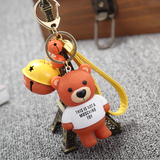 韩国卡通可爱动漫泰迪熊铃铛公仔挂件 汽车钥匙扣小熊包包挂件