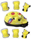 娃娃博士 轮滑护具儿童头盔护具套装7件套 自行车滑冰加厚护膝
