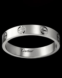 美国代购正品 Cartier/卡地亚 LOVE系列永恒铂金无钻戒指