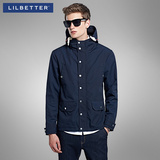 Lilbetter男士秋季外套 韩版修身夹克连帽立领潮男外套青少年外衣