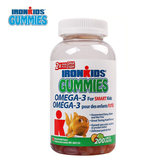 加拿大直邮IronKids Gummies Omega3小铁人鱼油软糖 双倍DHA200粒