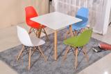宜家风格伊姆斯设计师餐桌椅彩色塑料休闲桌椅洽谈接待桌椅组合