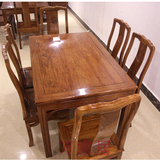 正品古典红木家具100%刺猬紫檀长方形餐桌/红木餐桌/实木餐桌