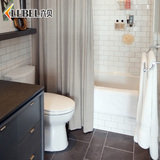 宜家风格厨房卫生间瓷砖墙砖面包砖地铁砖平面亮光欧式黑白75 150