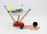 包邮抢球大赛亲子互动桌游蒙氏教具益智木制桌面平衡幼儿区域玩具