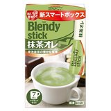 现货日本代购零食AGF宇治抹茶香浓欧蕾速溶奶茶粉下午茶 12gx7条