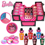 儿童芭比化妆品彩妆盒芭比娃娃甜甜屋公主表演玩具女孩化妆手提箱