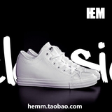HOZ 女鞋 黑白系列内增高鞋 低帮小白鞋女白色黑色运动鞋1325215