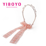 YIBOYO时尚蕾丝发箍日韩全新未镶嵌新鲜出炉 珍珠 箍发饰品 发带