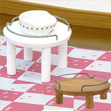 「Ersipet」日本利其尔 宠物木制餐桌狗猫碗 犬用食盆饭桌 正品