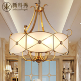 欧式纯铜客厅吊灯美式乡村全铜现代简约温馨卧室餐厅灯饰灯具