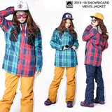 2015韩国单双板加长夹棉女滑雪服棒球款防风防水透气保暖耐磨宽松